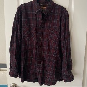 Outdoor Life Long Sleeve Plaid Flannel Shirt